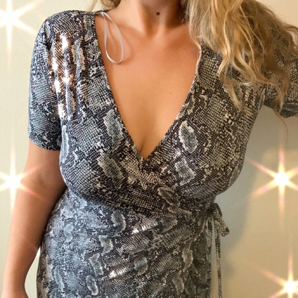 Snakeskin Midi Dress